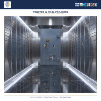 Porte de coffre-fort intérieur commercial en acier bleu, testée indépendamment contre le feu et le cambriolage, pour bureau familial, taille personnalisée, usine chinoise