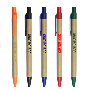 Bolígrafo de Papel Kraft para Oficina Escolar, Bolígrafo de Cartón Reciclado Ecológico Personalizado y Reutilizable - Product Image 3