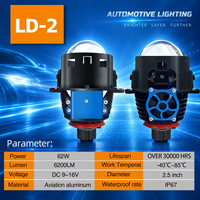 Phare de voiture LED ultra lumineux SFIDA LD2 50W 6000K 12V avec boîte personnalisée et garantie de 2 ans - Projecteur de vision nocturne Neuf