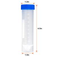 Tubes à centrifuger en polypropylène de 50 ml avec bouchon à vis, lot de 50, autoportants, coniques, gradués, marque CertBuy