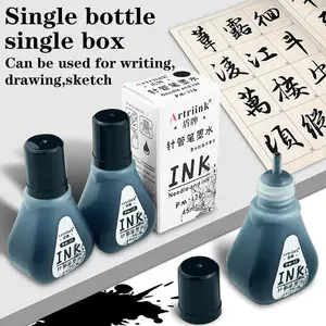 Hochwertige 45 ml schwarze Kalligraphiepinsel flüssige Nachfüllungs-Tinten individualisierte Nadelstifte Markier-Tinte