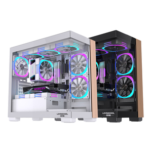 Boîtier de jeu pour PC MATX Lovingcool, design en bois populaire, tour moyenne pour joueur, boîtier pour châssis de processeur - Product Image 1