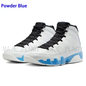 In Stock scarpe da basket classiche 9 retrò blu polvere 2024 scarpe personalizzate da uomo stile basket scarpe