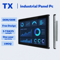 Moniteur tactile industriel embarqué 15,6 pouces OEM Linux Win IP65, PC industriel utilisé dans les machines ATM POS à cadre ouvert