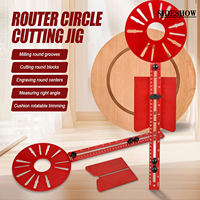 Guide de perçage réglable pour le travail du bois 4-en-1, support universel pour fraisage de rainures et gabarit de découpe circulaire pour routeur