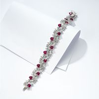Pulsera de Plata 925 con Rubí Cultivado, Diseño Moderno, Excelente Regalo para Niños, para Uso Diario y Ocasiones Festivas