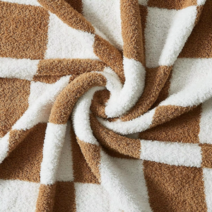 <span class=keywords><strong>Handmade</strong></span> 60 "x 80" sợi nhỏ giường chăn ấm áp Fluffy ấm áp ném cho ghế sofa rô mô hình dệt kim kỹ thuật - Product Image 5