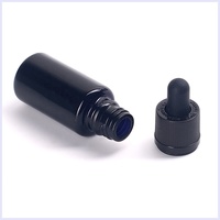 Bouteille en verre ultra violet 100 ml 50 ml 30 ml 15 ml 10 ml Bouteilles d'huile essentielle en verre noir avec pipette compte-gouttes à l'épreuve des enfants