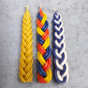 <span class=keywords><strong>Bougie</strong></span> Havdalah en cire de paraffine faite à la main <span class=keywords><strong>bougie</strong></span> de Shabbat torsadée bleue et blanche cadeau juif pour l'éclairage rituel du sabbat - Product Image 5