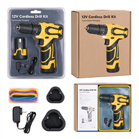 Perceuse électrique sans fil, batterie lithium rechargeable, outil à main, lumière LED, perceuse-visseuse portable pour percer et visser