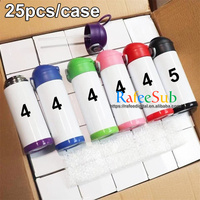 Entrepôt aux États-Unis 12 oz 12 oz Bouteille d'eau de sublimation vierge en acier inoxydable 304 mignonne isolée sans BPA avec paille pour l'école des enfants