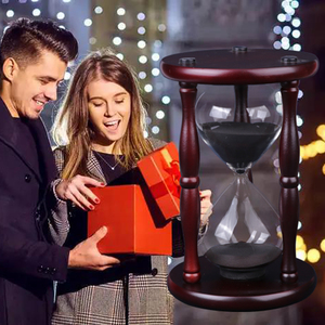 Wood <b>Hourglass</b> Sand Timer 30Min/60 Min for Home Decor Desk Office Kitchen Timer Vintage Sand Clock Gift Idea - Product Image 3