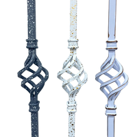 Nouveau design moderne, vente en gros, balustres en fer forgé de haute qualité blanc, gris, doré pour balustrades et escaliers de villas et appartements