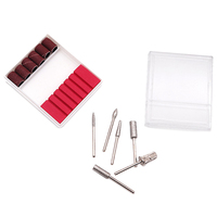 Ensemble de forets à ongles professionnels de 6 pièces pour bandes de ponçage de meulage d'ongles et trousse d'outils de manucure et de pédicure de polissage
