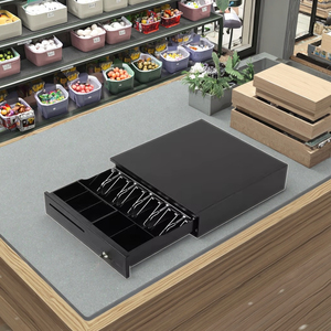 Cinque Grid bianco ABS scatola di banconote con serratura conteggio automatico di smistamento per le aziende chiave cassa cassa piccolo gestione di cassa - Product Image 3