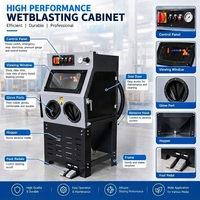 Cabine de sablage à boue haute efficacité certifiée CE, machine de sablage humide manuelle, machines de sablage personnalisées avec logo