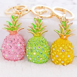 Llavero de Metal con Forma de Piña 3D, Creativo, Lindo, Moderno, con Diamantes de Imitación, para Mujer, Regalo para Parejas - Product Image 4