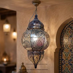Delicate Metals Moroccan Hanging Lantern Metal <b>Antique</b> Finished Hanging Light Christmas & Home Decorative <b>Lamp</b> DL-013 - Product Image 2