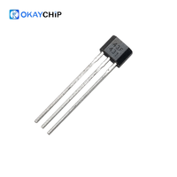 SS443F Hall Effect Digital Switch Sensor TO-92 Flat 3-Pin Open Collector Magnetic Sensor for Speed and RPM Detection