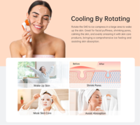 360 degrés Rotation beauté rouleau de glace pour soins de la peau soulagement des poches migraine douleur thérapie par le froid masseur