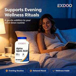 Capsules d'acide alpha-lipoïque OEM 300 mg 600 mg Haute Pureté Antioxydant pour le Soutien de la Glycémie, la Santé Nerveuse et <span class=keywords><strong>Anti</strong></span>-Âge - Product Image 6