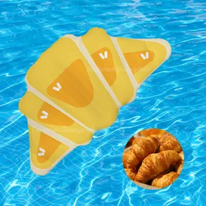 Cowhorn bun berbentuk PVC air kasur apung roti kolam renang kolam renang tiup pelampung