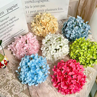 72 Buah Bunga Hydrangea Sutra Buatan Ramah Lingkungan Modern Grosir untuk Dinding Bunga dan Rangkaian Bunga Buatan Tangan