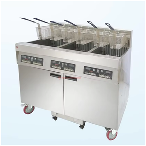 อุปกรณ์ <span class=keywords><strong>KFC</strong></span> หม้อทอดไฟฟ้าแบบตั้งพื้น ร้านอาหารฟาสต์ฟู้ด 12 ช่อง; แผงควบคุมคอมพิวเตอร์  รถเข็นกรองน้ำมัน 4 ถัง ความจุ 56 ลิตร - Product Image 6