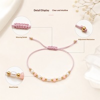 Ensemble de bracelets perlés avec breloque cœur, bracelet en cordon tressé étoile de mer, bijoux de mode en gros pour femmes et filles