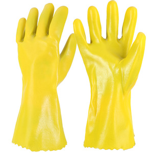 <b>Rubber</b> Work Gloves Full Grain Anti-Slip Oil Resistant For Construction Industry - Product Image 2