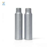 Flacon pulvérisateur cylindrique en aluminium laqué 25*95mm, 35ml, avec pulvérisateur entièrement en aluminium pour lotion, tonique, parfum, personnalisable