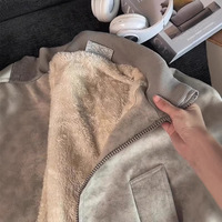 Chaquetas para Hombre: Chaquetas con Cierre para Hombre: Chaquetas de Cuero para Hombre: Abrigos Gruesos de Cuero PU con Forro Polar para Hombre, Otoño/Invierno