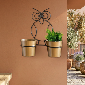 Porte-plantes mural en métal en forme de hibou, design de dessin animé, support de plantes suspendu moderne pour une utilisation en intérieur et en extérieur - Product Image 6