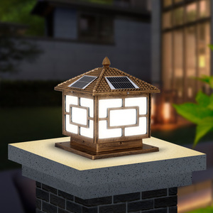 Lampe de pelouse extérieure imperméable IP65 Square Garden Led Solar Gate Post Pillar Light - Product Image 1