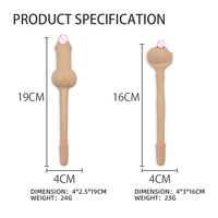 Stylo bille en plastique en forme de pénis, design créatif Tintin, modèle pour enfants, anti-stress, à presser, décompression, sexy