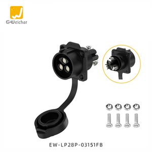 Không thấm nước hàng không cắm ổ Cắm Công Nghiệp nối cáp nam và nữ nhựa mặt bích Lp28 vít dây nối - Product Image 4