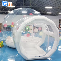 Clair led ballon extérieur air log cabane maison camping transparent igloo dôme clair bulle tente