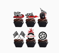 DAMAI Assiettes en papier pour fête sur le thème des voitures de course, Halloween, Fournitures de fête, Vaisselle jetable, Décorations, Volant de course, Sports, Garçons