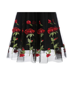 <span class=keywords><strong>Robe</strong></span> de soirée pour femme à col en forme de cœur, jupe de fée fleurie, <span class=keywords><strong>robe</strong></span> imprimée de roses, <span class=keywords><strong>robe</strong></span> rétro en dentelle - Product Image 6