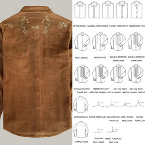 Camicie in <span class=keywords><strong>velluto</strong></span> a <span class=keywords><strong>coste</strong></span> da <span class=keywords><strong>uomo</strong></span> personalizzate stile italiano Vintage Design Vintage per incontri d'affari matrimoni fiere-commercio all'ingrosso - Product Image 4