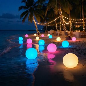 CE Certified IP68 Waterproof Electric LED Ball Light RGB 16 Color Changing Luminous Sphere Lamp for Outdoor Garden | MOQ 1 PC
