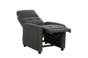 SX-81306B hiện đại một chỗ ngồi linen vải ngồi có thể ngả sofa đẩy trở lại với các tính năng mở rộng và khung kim loại cho phòng khách - Product Image 4