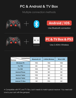 Manette de jeu sans fil BT Data Frog pour iPhone Android pour PS3 PC TV Box