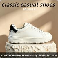 Sneakers blanches tendance personnalisables OEM ODM, chaussures décontractées respirantes, baskets plates avec service d'impression de couleur et de logo personnalisés