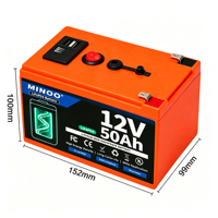 Baterai Surya Lifepo4 12V50Ah Dilengkapi Sistem Manajemen Baterai Lifepo4 Baterai LiFePO4 Siklus Dalam 48V Untuk Sistem Energi Surya
