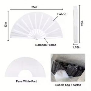 Promoción: Abanico Plegable Clásico KONGFU de 13 Pulgadas, Tradicional, para Música, Arte Folclórico, Sublimación en Poliéster, Artesanía en Bambú y Plástico - Product Image 2