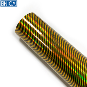 NICAI 1.52*18M Film vinyle auto-adhésif <span class=keywords><strong>2D</strong></span> rouleau Laser fibre de carbone voiture véhicule carrosserie rouleau de protection voiture vinyle Wra - Product Image 5