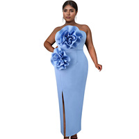 Robe élégante unie sans manches fendue pour femme – Tendance décontractée, essentiels de la mode estivale pour les tenues quotidiennes
