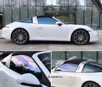 Film teinté pour vitres de voiture Mingtu VLT 85% de haute qualité, 1*30M, bleu violet, PET auto-réparant, effet caméléon changeant de couleur