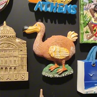 Maurice Tourisme Souvenir Dodo Aimants pour réfrigérateur Peinture créative Résine Artisanat Style Animal Autocollant magnétique pour la décoration intérieure